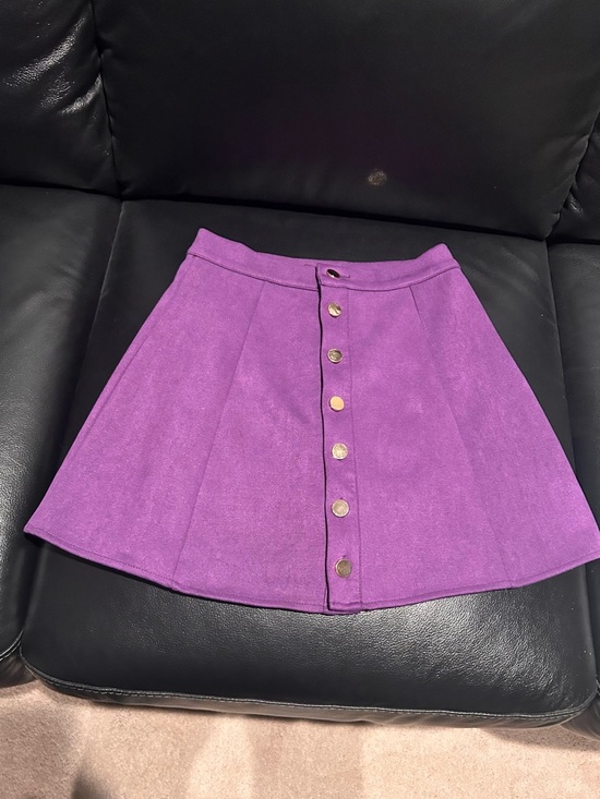 Dresses & Skirts - Purple Button-Front A-Line Skirt